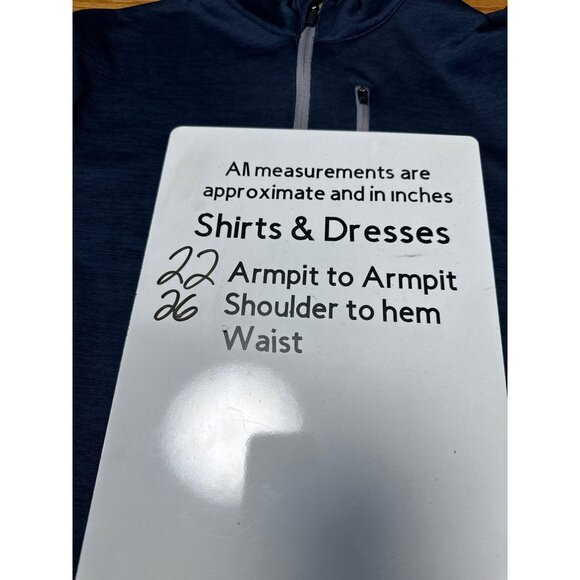 Pga Tour Blue 1/4 Zip Pullover Long Sleeve Lightweight Shirt Size S - Picture 8 of 8